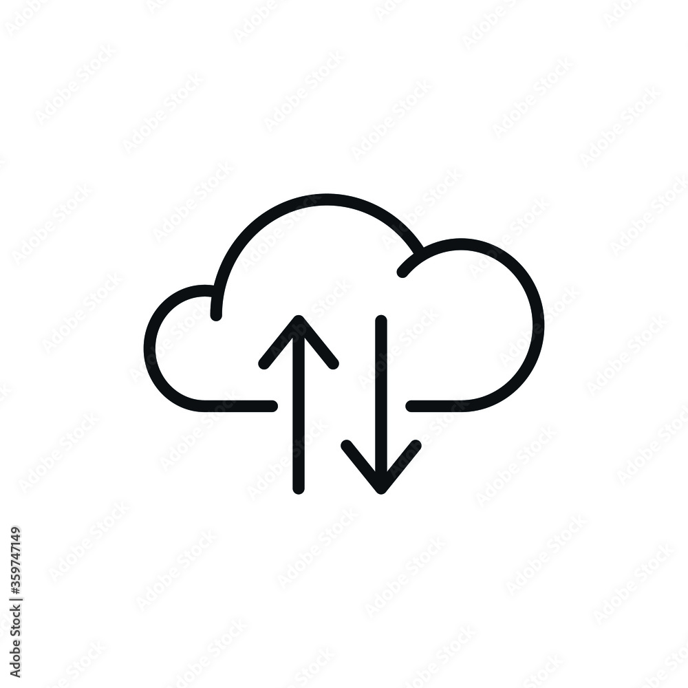 Digital Cloud computing technologies line flat vector icon for mobile application, button and website design. Illustration isolated on white background. EPS 10 design, logo, app, infographic. – Vector Digital Cloud computing technologies line flat vector icon for mobile application, button and website design. Illustration isolated on white background. EPS 10 design, logo, app, infographic. – Vector