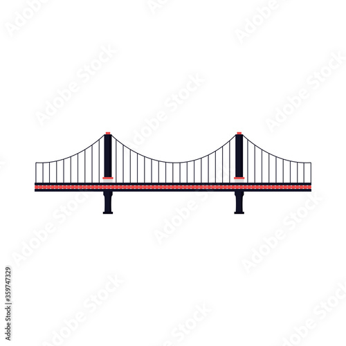 Isolated city bridge vector design