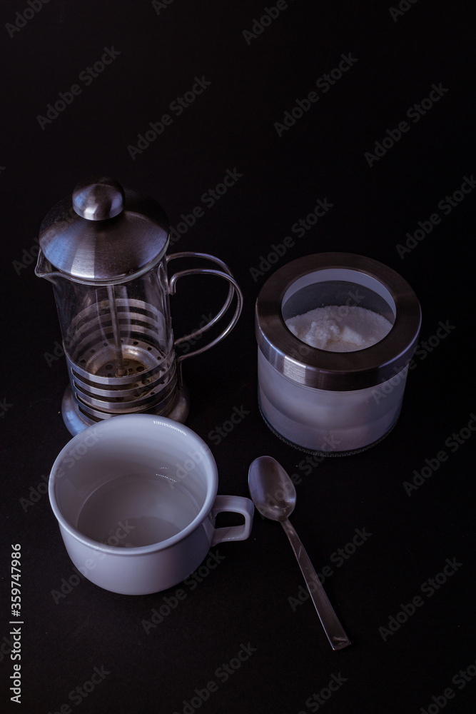 taza de te con tetera tradicional y azucarera taza de te con tetera tradicional y azucarera