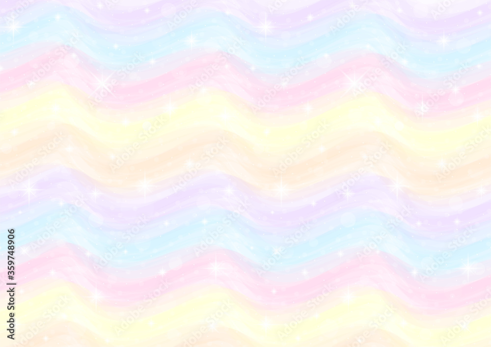 abstract galaxy fantasy unicorn. pastel sky with bokeh. rainbow background. illustration vector.