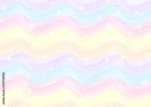 abstract galaxy fantasy unicorn. pastel sky with bokeh. rainbow background. illustration vector.