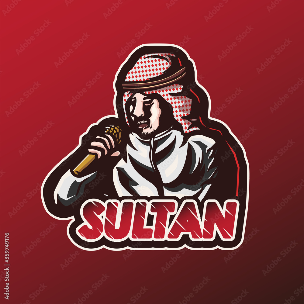 Rich Sultan Mascot Logo Esports Team