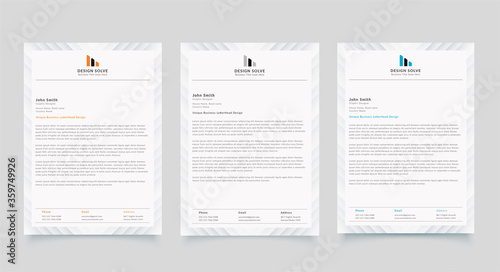 Corporate business Creative Letterhead Design template