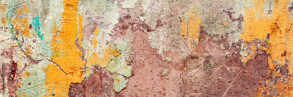 Texture of a concrete wall with cracks and scratches which can be used as a background