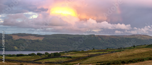 panorama sunset over  the hell 