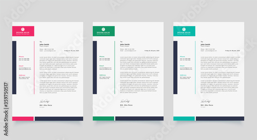 Corporate business Creative Letterhead Design template