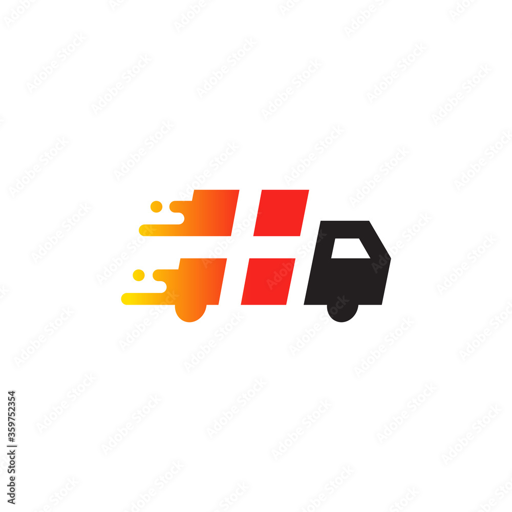 car and gift for package delivery logo design car and gift for package delivery logo design