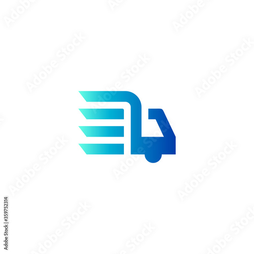 car and wing  for package delivery logo design