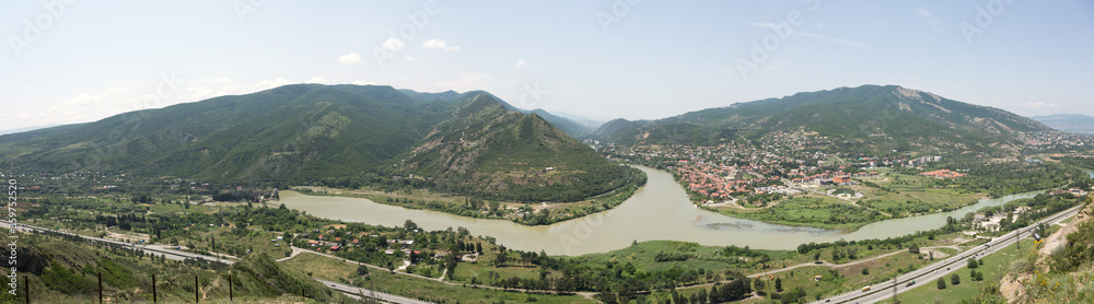 Confluence of the Aragvi and Mtkvari rivers and Mtskheta town
