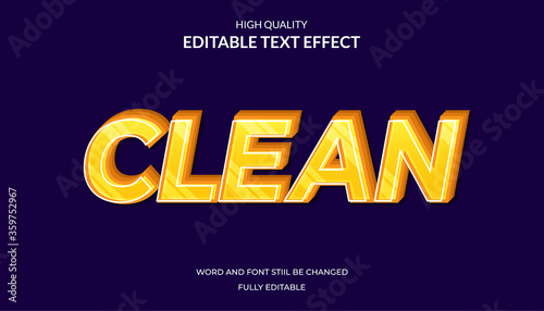 clean text effect, editable game text style effect.