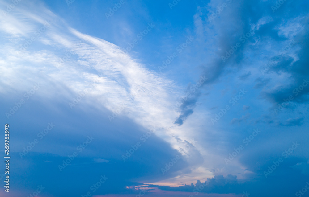 Sunset sky with multicolor clouds Sunset sky with multicolor clouds