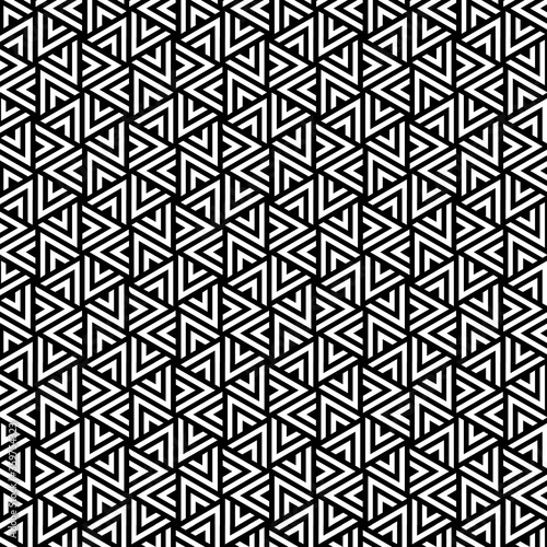 pattern design geometric seamless triangle line background black and white vector