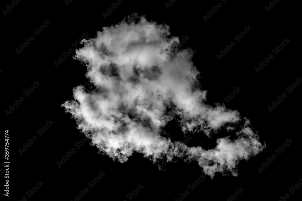 white fluffy cloud isolated on black white fluffy cloud isolated on black