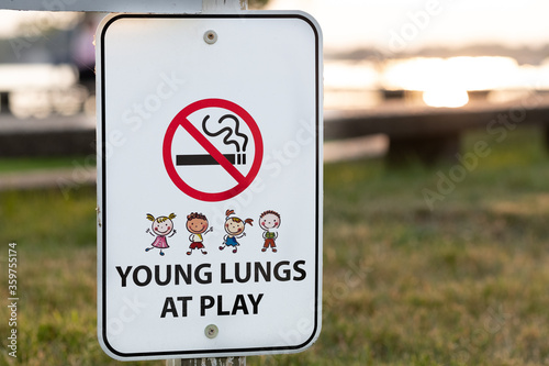 No Smoking sign on Children's Playground