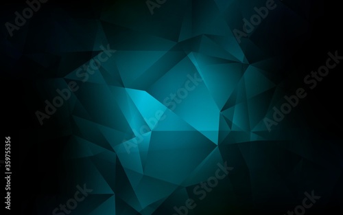 Dark BLUE vector abstract polygonal background. Shining colorful illustration with triangles. Brand new design for your business.