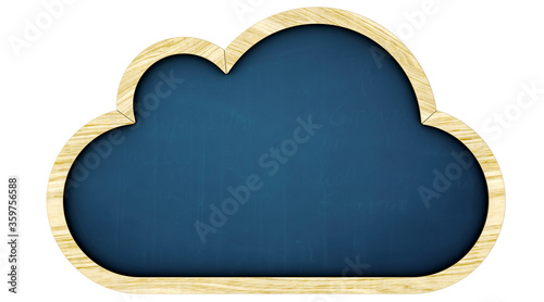 Chalkboard in cloud shape photo