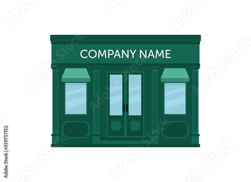 retro shop for your company. Vector illustration of little cute retro store, shop or boutique