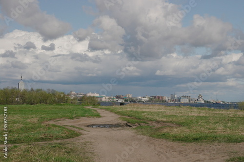 view of the city of Arkhangelsk from the island