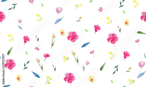 Bright, summer background, with colors drawn in watercolors.