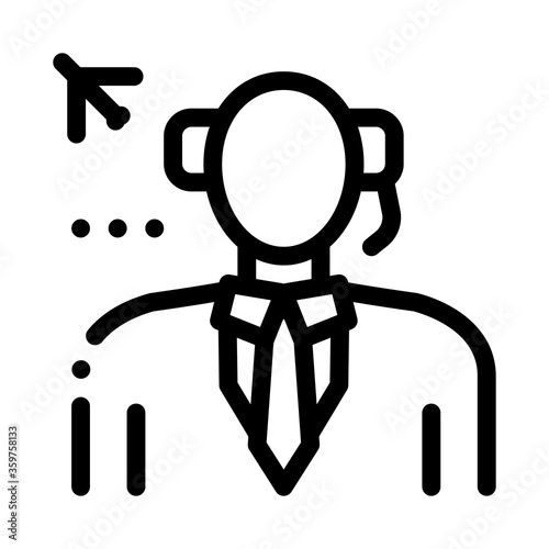 air dispatcher icon vector. air dispatcher sign. isolated contour symbol illustration
