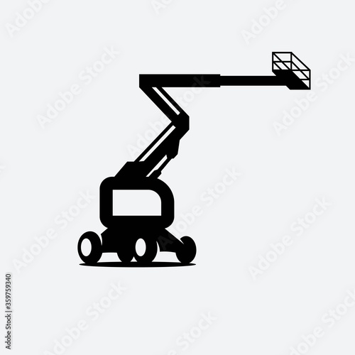 boom lift icon concept design illustration template