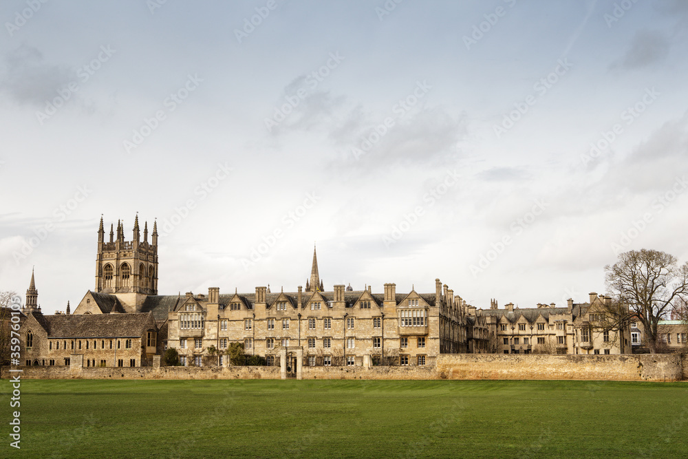 playground and Chapel tower of Merton College