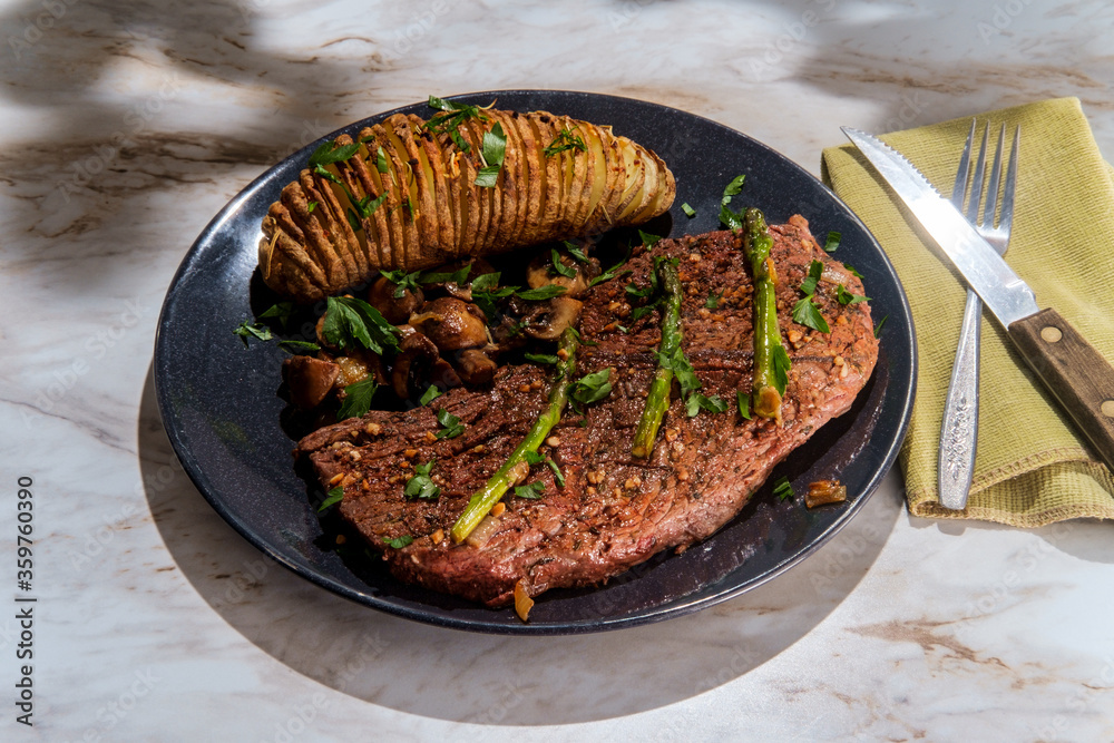 Fotografie Sirloin Tip Steak Potato