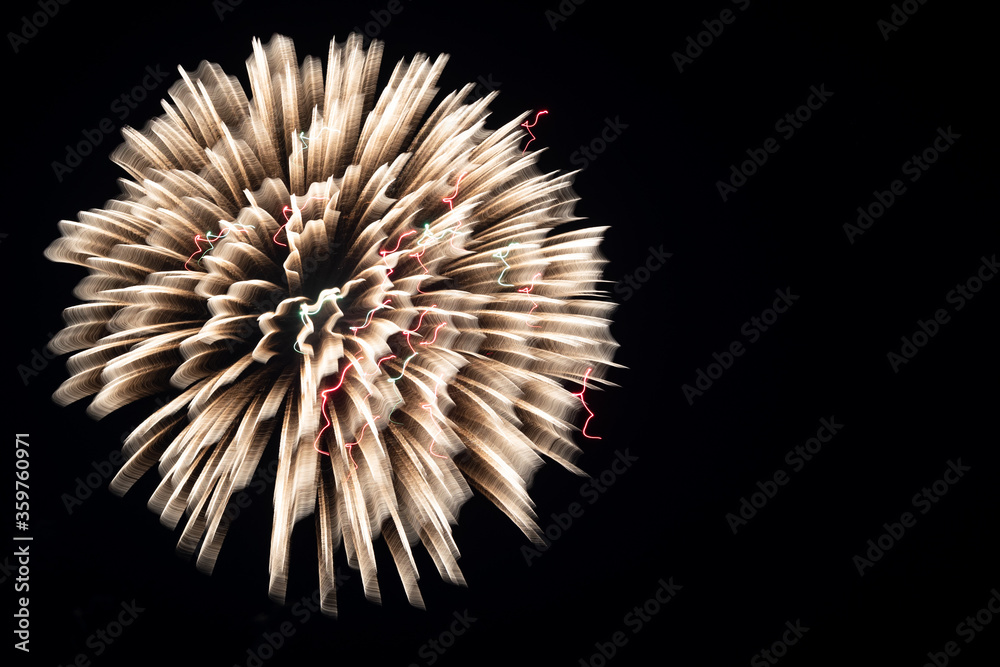 Obraz premium Abstract firework burst captured with intentional camera movement