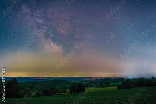 The galactic center photographed from Gaiberg in Germany.
