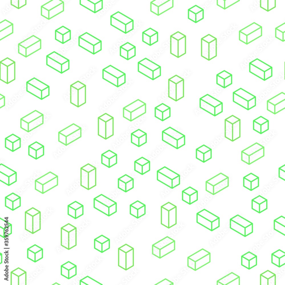 Light Green vector seamless, isometric template with rhombus. Rectangles on abstract background with colorful gradient. Texture for window blinds, curtains. Light Green vector seamless, isometric template with rhombus. Rectangles on abstract background with colorful gradient. Texture for window blinds, curtains.