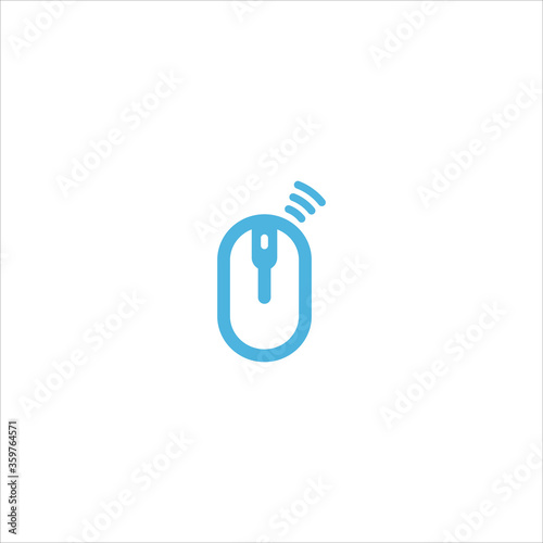 wireless computer mouse icon flat vector logo design trendy