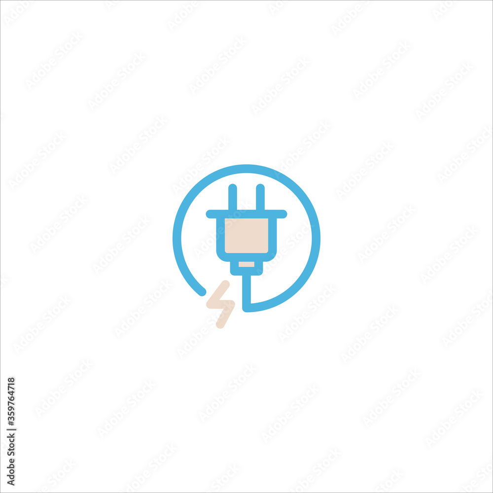 electrical plug icon flat vector logo design trendy electrical plug icon flat vector logo design trendy