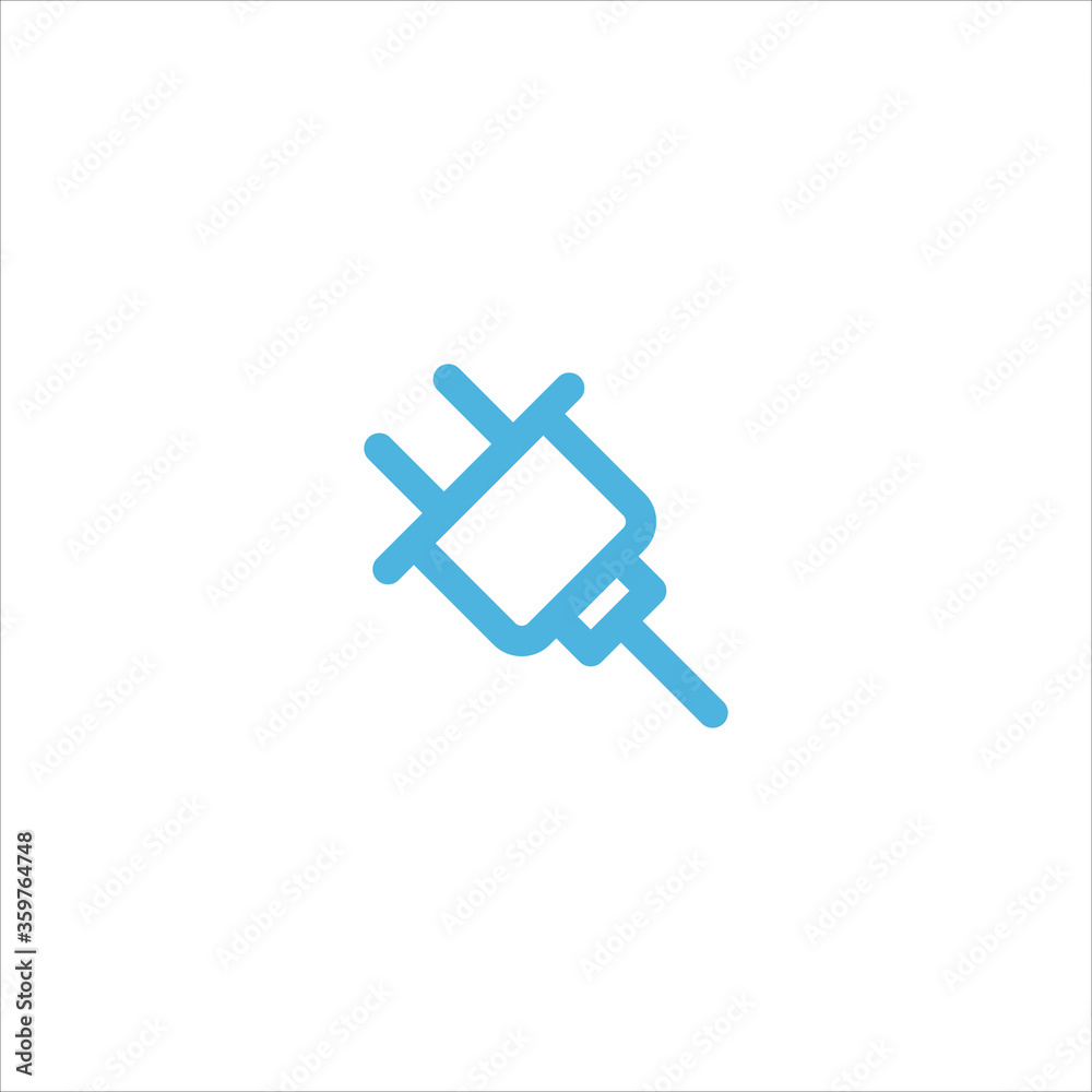 electrical plug icon flat vector logo design trendy