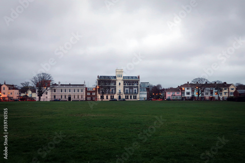 Historical center view of Portsmouth by cloudy noon, England © free2trip