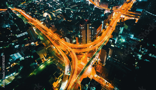 Canvas Print Tokyo, Japan cityscape view from high above