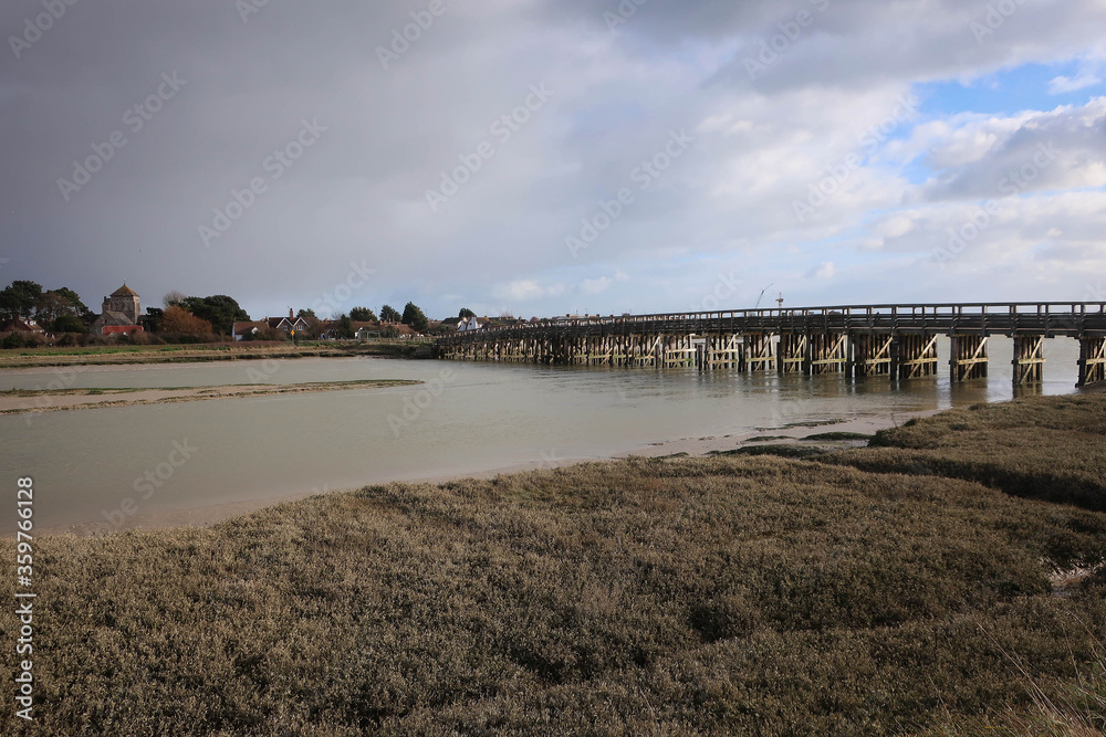 Ader River by high tide, Shoreham-by-Sea, England