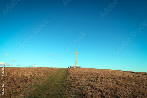 Tennyson monument view, Isle of Wight, England photo