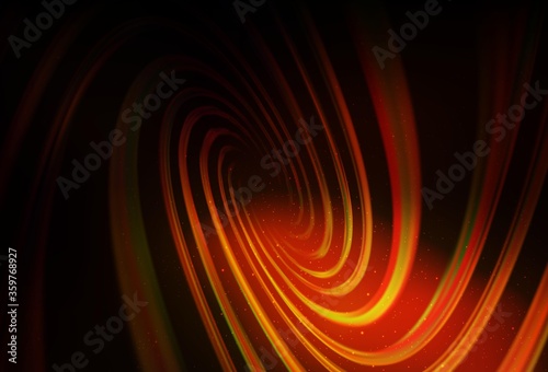 Dark Orange vector pattern with night sky stars. Modern abstract illustration with Big Dipper stars. Best design for your ad, poster, banner.