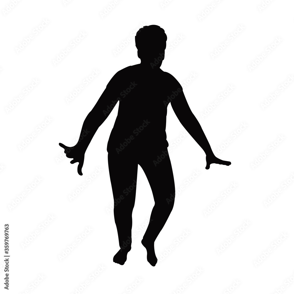 a woman walking body silhouette vector