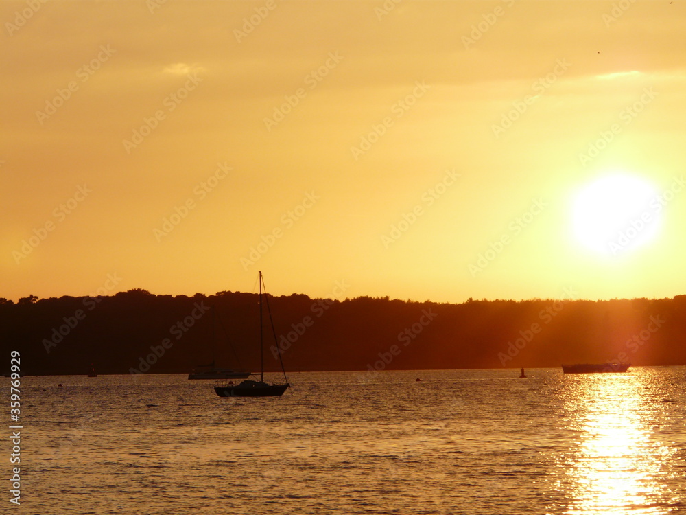 sunset boat