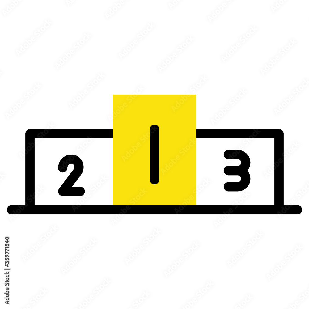 Podium one two three Vector Icon Symbol Podium one two three Vector Icon Symbol