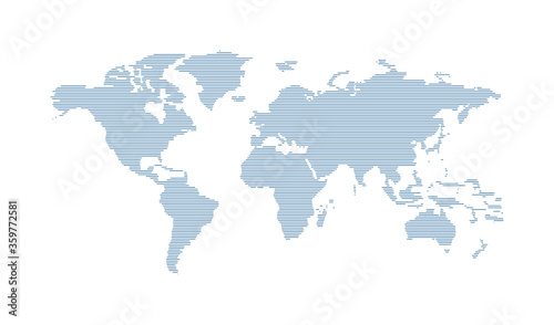 Earth, world global map, line simple concept in vector flat © iProPav