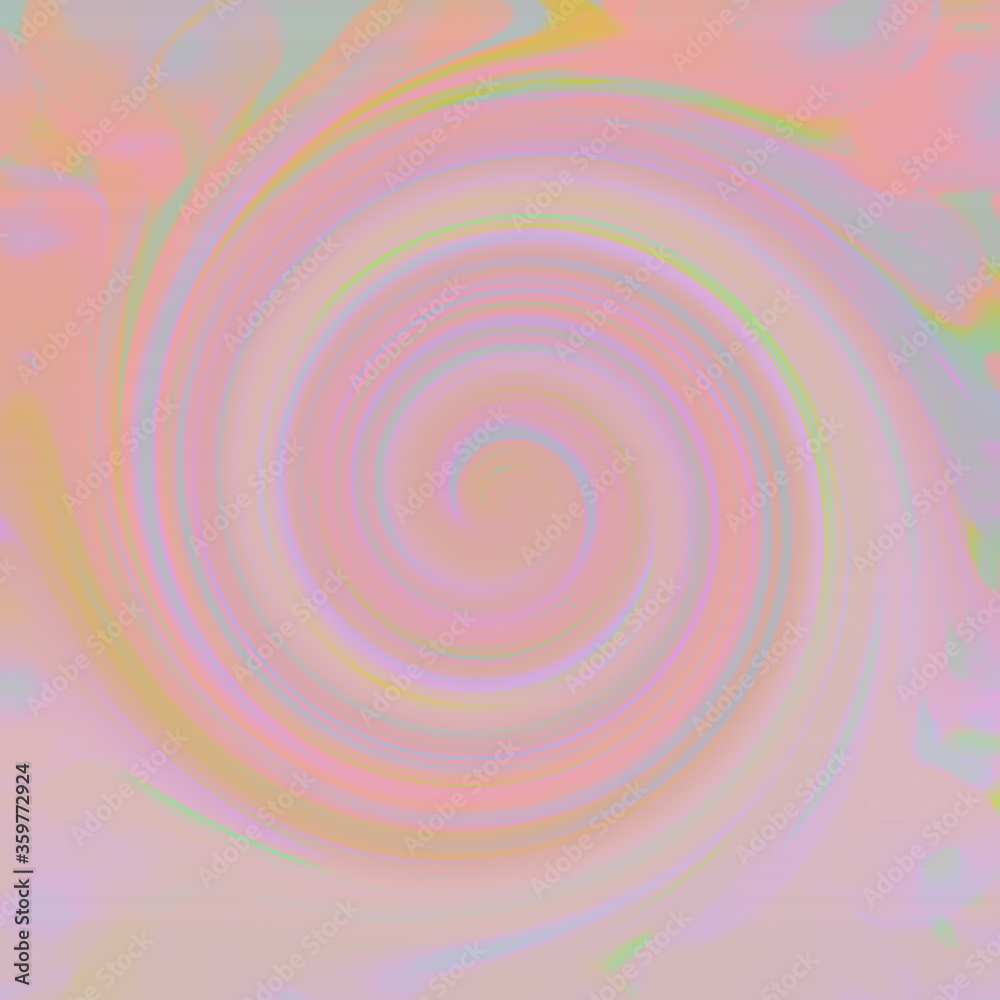 An abstract psychedelic iridescent spiral shape background image. An abstract psychedelic iridescent spiral shape background image.