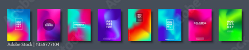 Abstract modern design background. Colorful neon gradient. Dynamic northern lights colors. Eps10 vector.