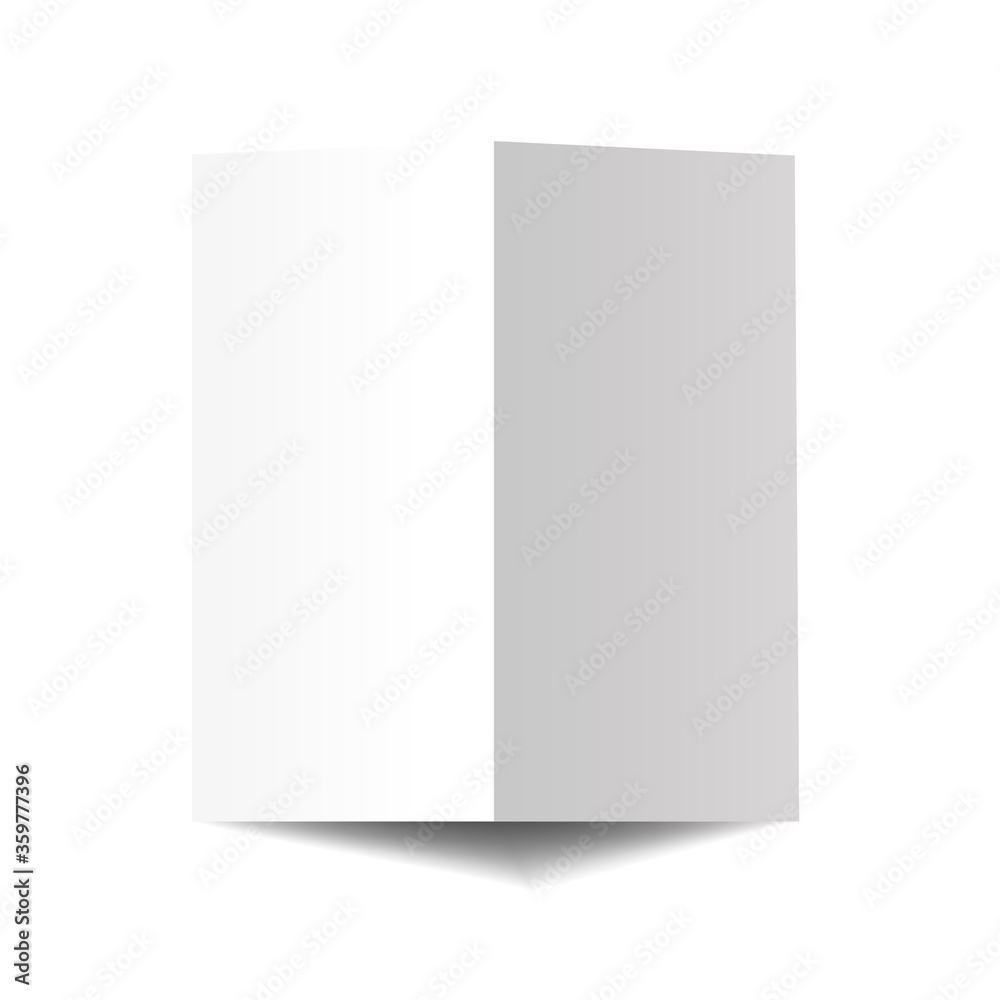White Booklet Mockup Isolated White Background With Gradient Mesh, Vector Illustration White Booklet Mockup Isolated White Background With Gradient Mesh, Vector Illustration