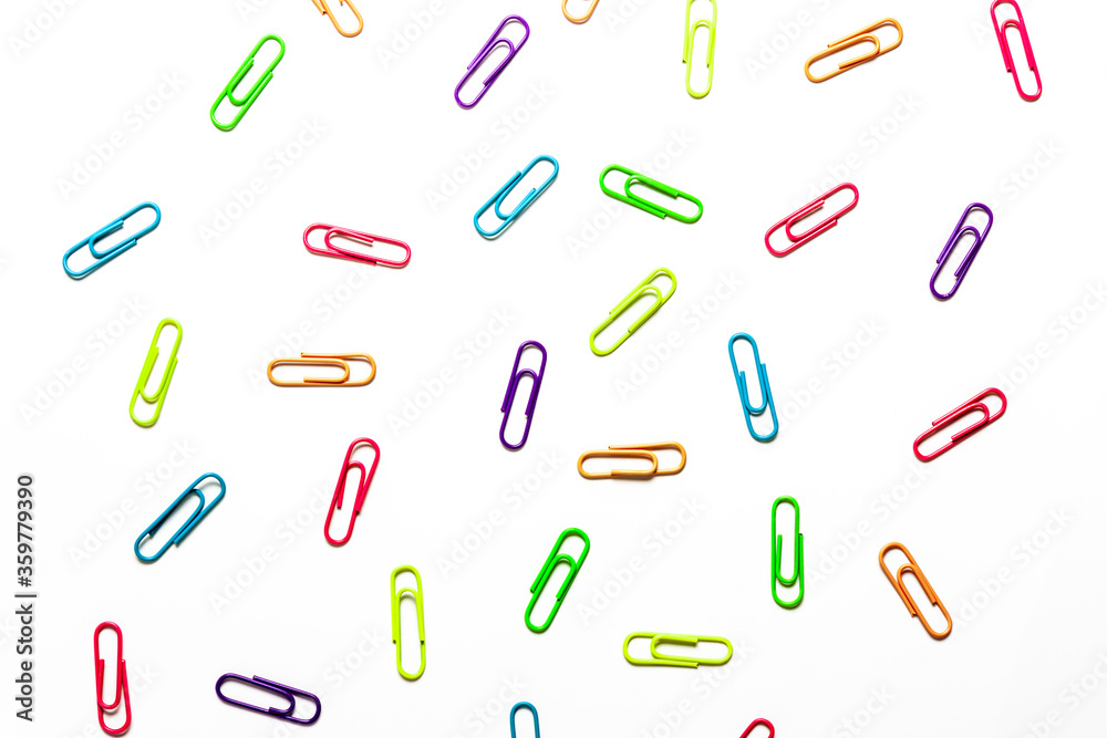 Background from colored paper clips. concept of education, training, Background from colored paper clips. concept of education, training,