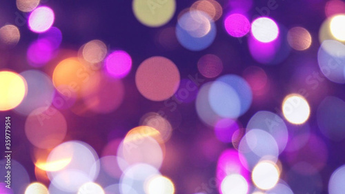 Colorful bokeh lights party disco blur shiny lens flares