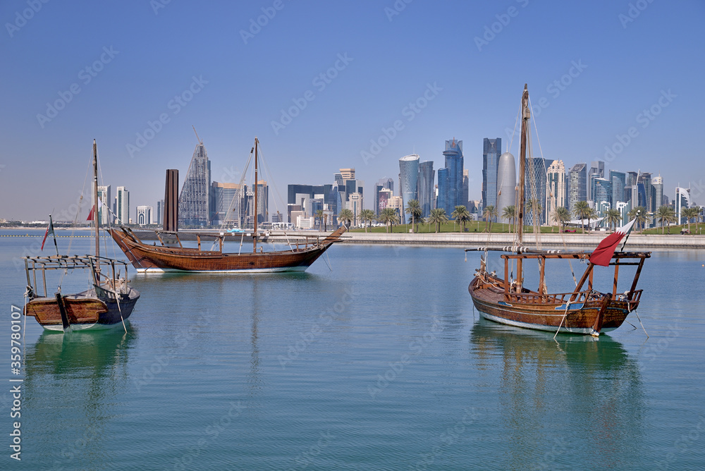 DOHA, QATAR'S CAPITAL AND ITS BUILDINGS AND MONUMENTS. 