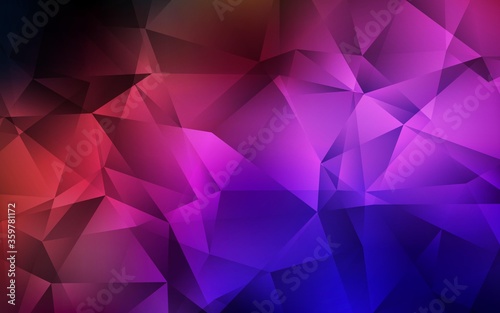 Dark Blue, Red vector abstract polygonal background. Colorful illustration in abstract style with triangles. A completely new design for your leaflet.