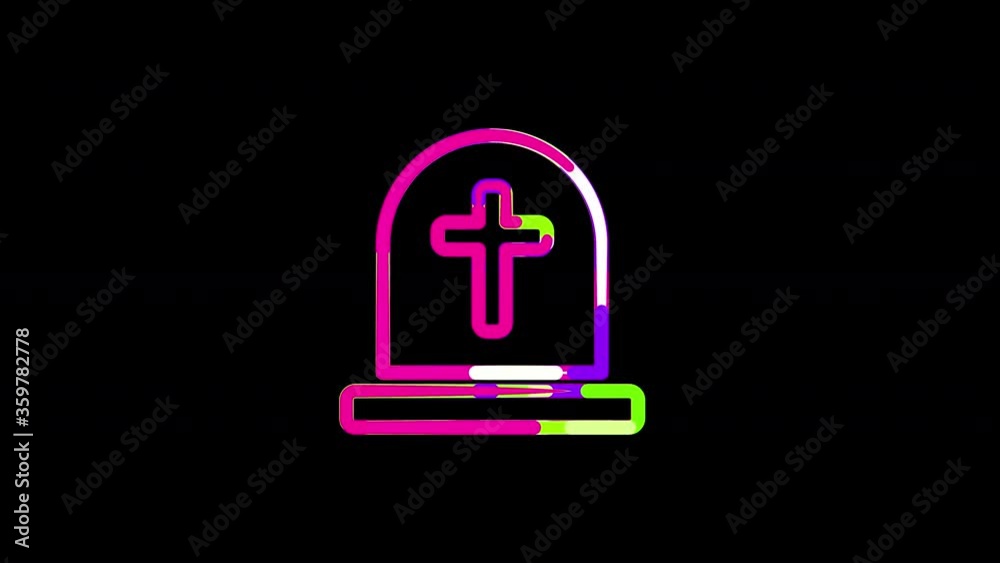 Circles gather in symbol tombstone. After it crumbles in a line and moves to the camera. Alpha channel black Circles gather in symbol tombstone. After it crumbles in a line and moves to the camera. Alpha channel black